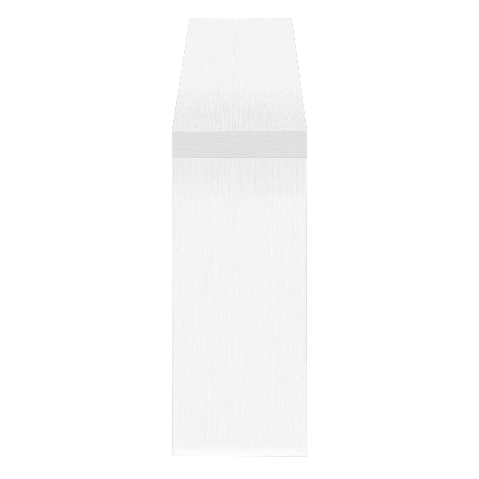 White Console Table 48"L Asymmetrical Base-Accent Table-DECOROLALA