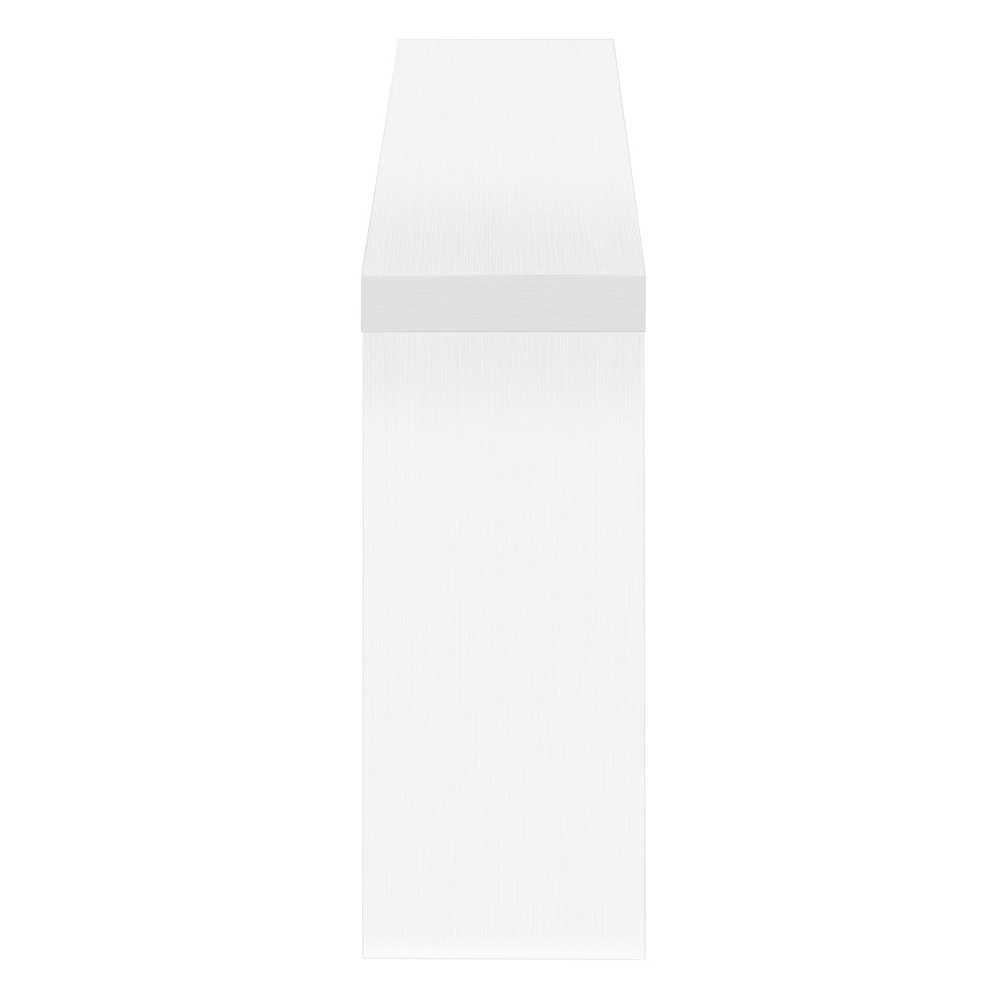 White Console Table 48"L Asymmetrical Base-Accent Table-DECOROLALA