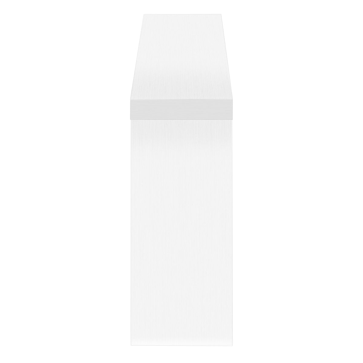 White Console Table 48"L Asymmetrical Base-Accent Tables-DECOROLALA