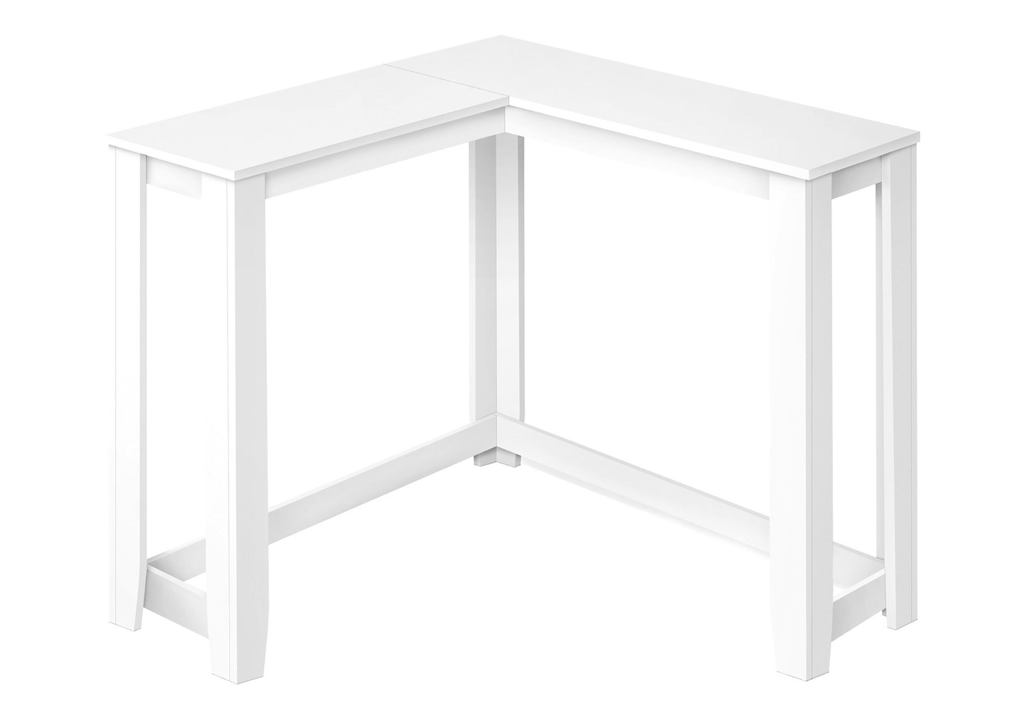 White Corner Console Table 36"-Accent Table-DECOROLALA
