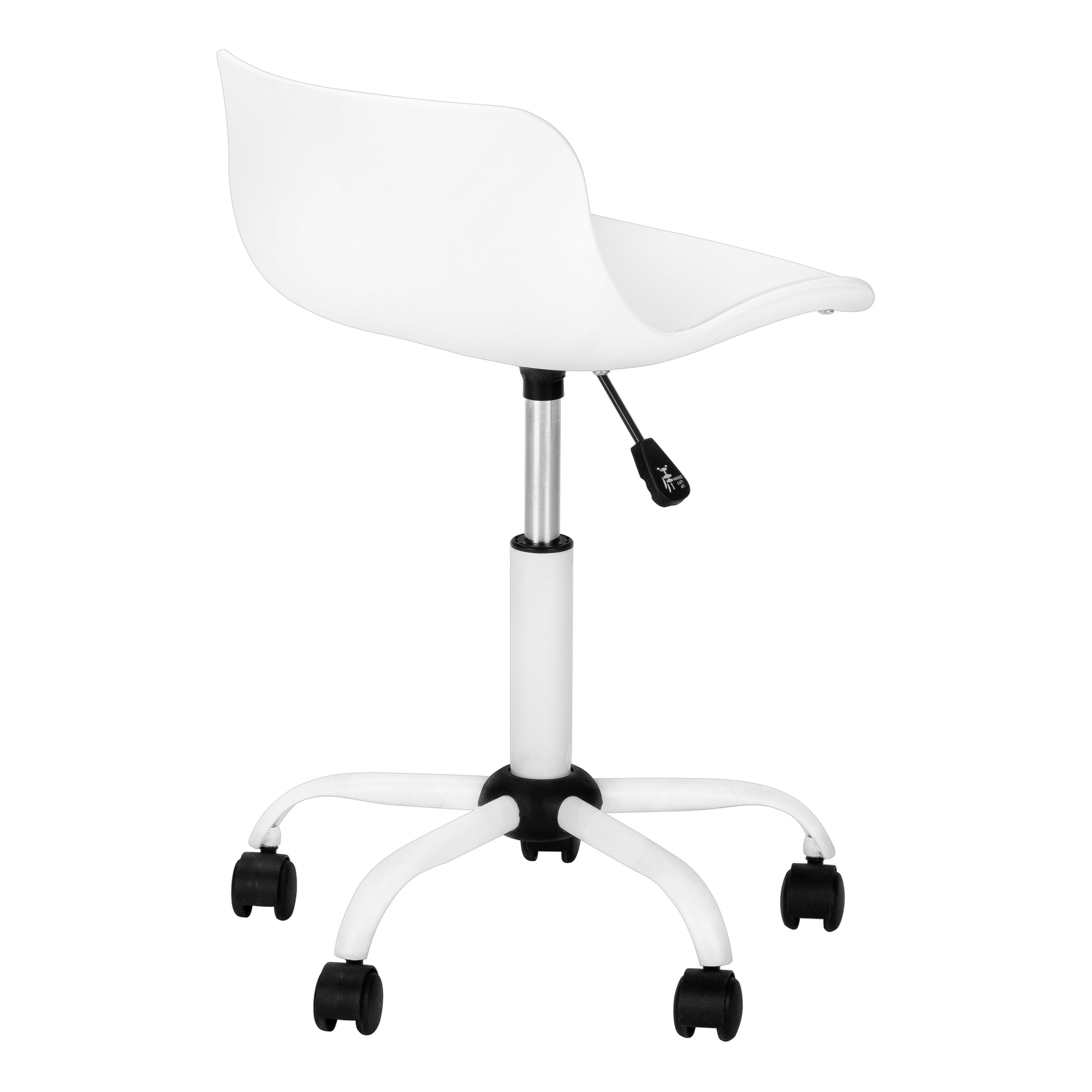 White Juvenile Office Chair - Low-Back Ergonomic-Computer Desk-DECOROLALA