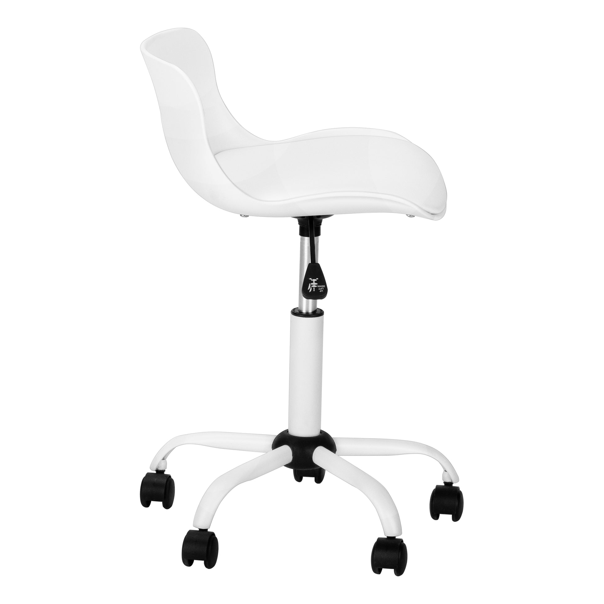 White Juvenile Office Chair - Low-Back Ergonomic-Computer Desk-DECOROLALA