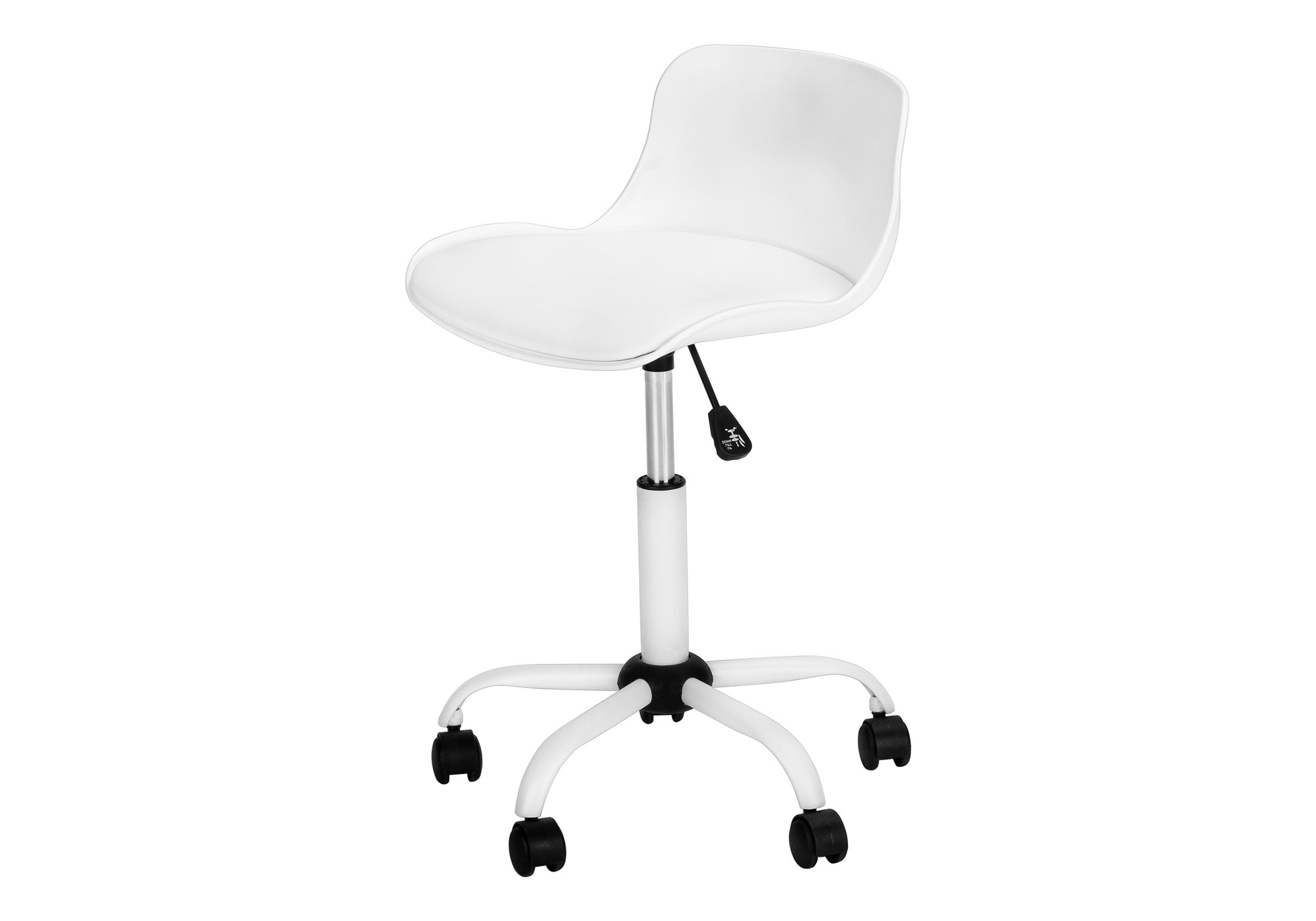 White Juvenile Office Chair - Low-Back Ergonomic-Computer Desk-DECOROLALA