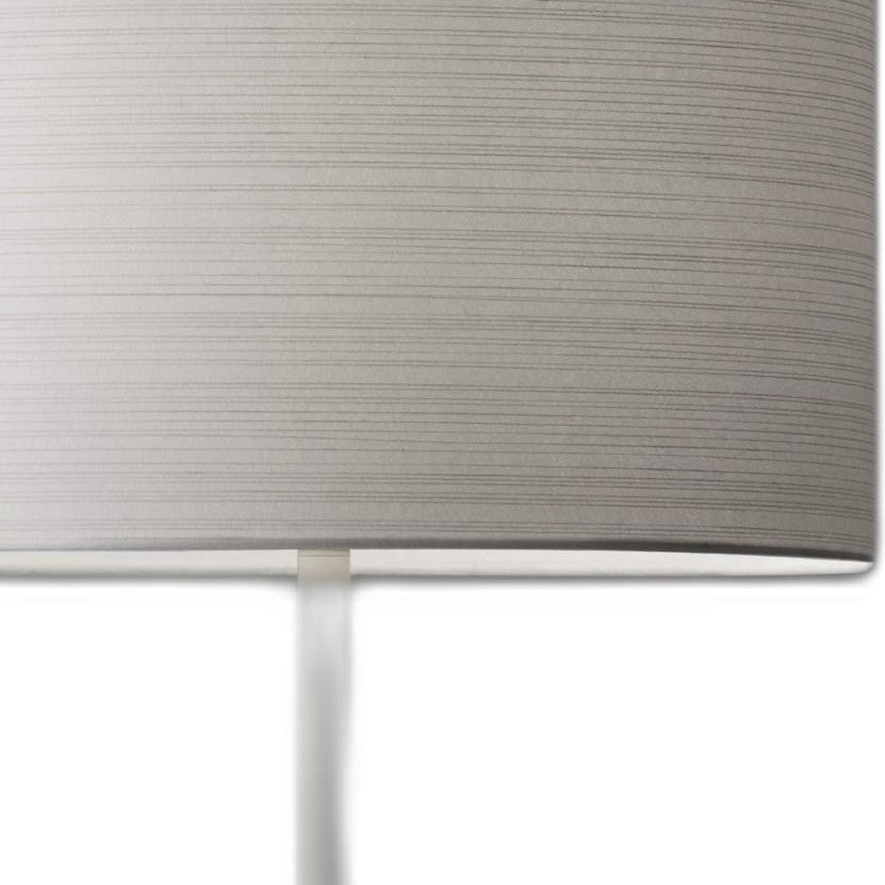 White On White Metal Table Lamp-Table Lamps-DECOROLALA