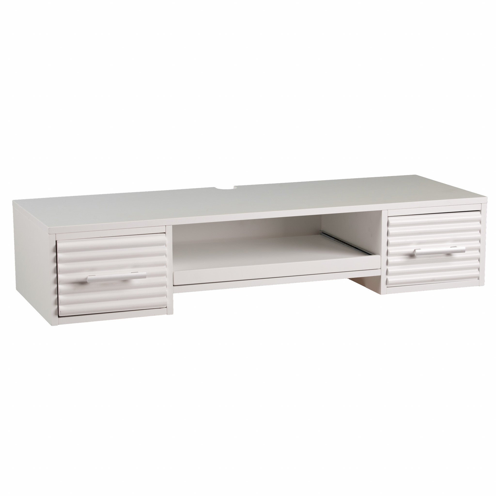 White Wall Mount Desk with Drawers-Desks-DECOROLALA