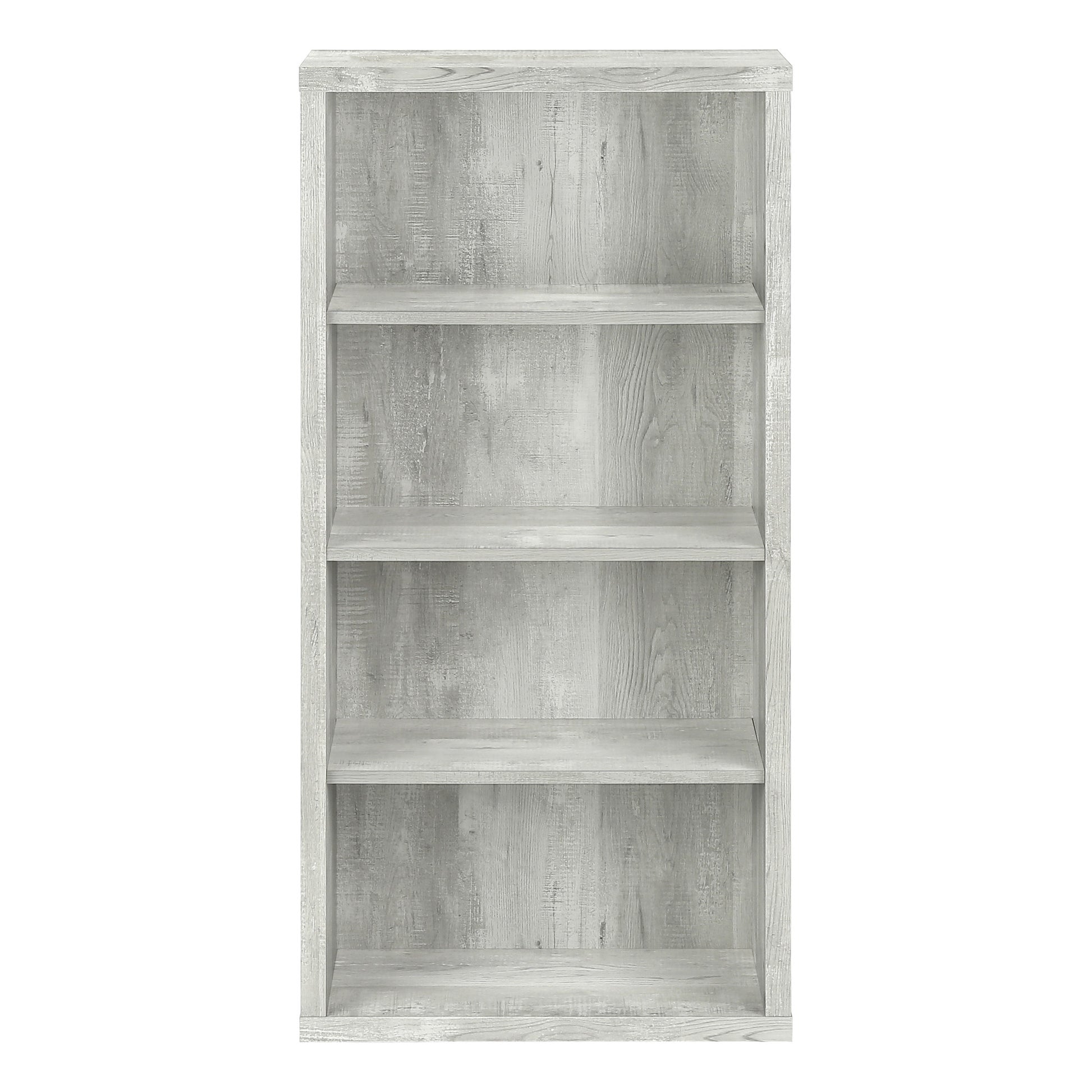 White Wood Adjustable Four Tier Bookcase-Bookcases-DECOROLALA