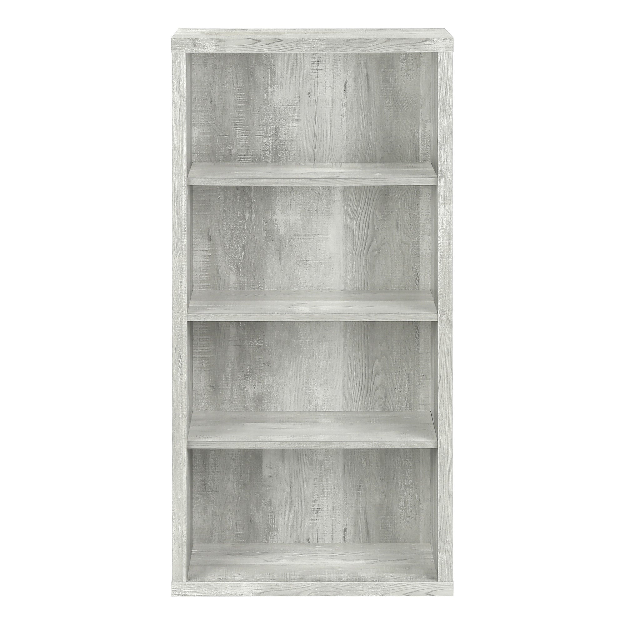 White Wood Adjustable Four Tier Bookcase-Bookcases-DECOROLALA