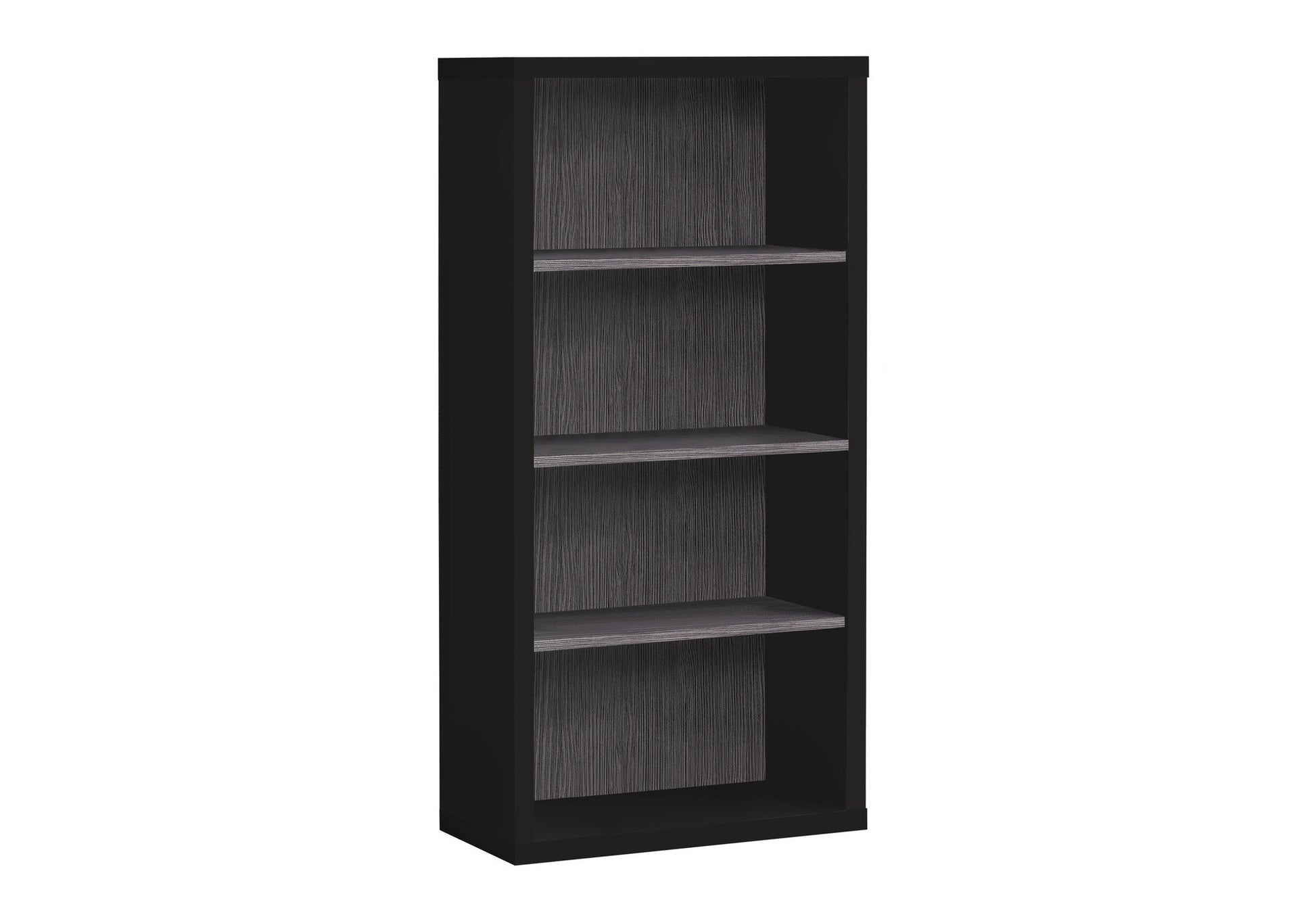 White Wood Adjustable Four Tier Bookcase-Bookcases-DECOROLALA