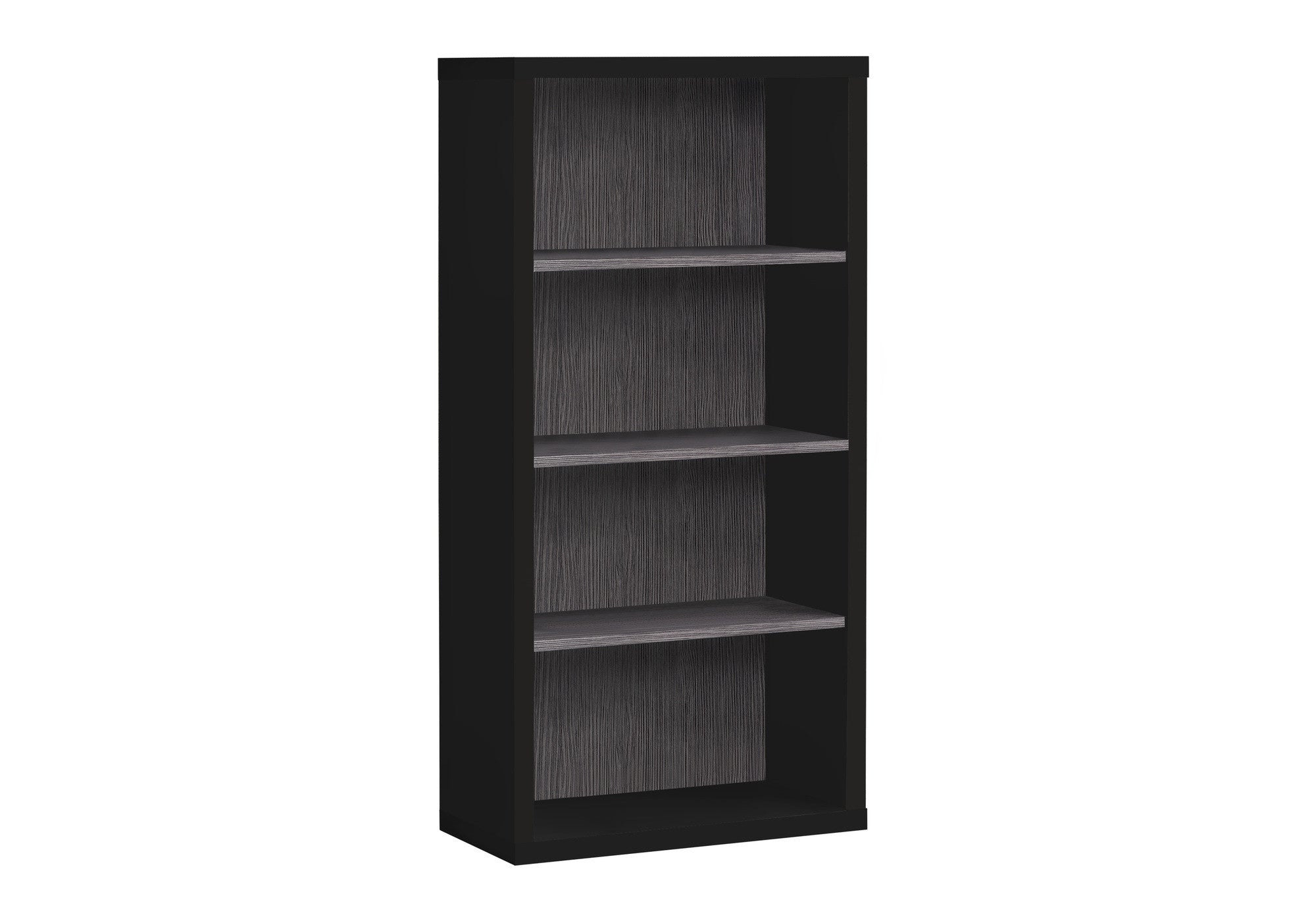 White Wood Adjustable Four Tier Bookcase-Bookcases-DECOROLALA