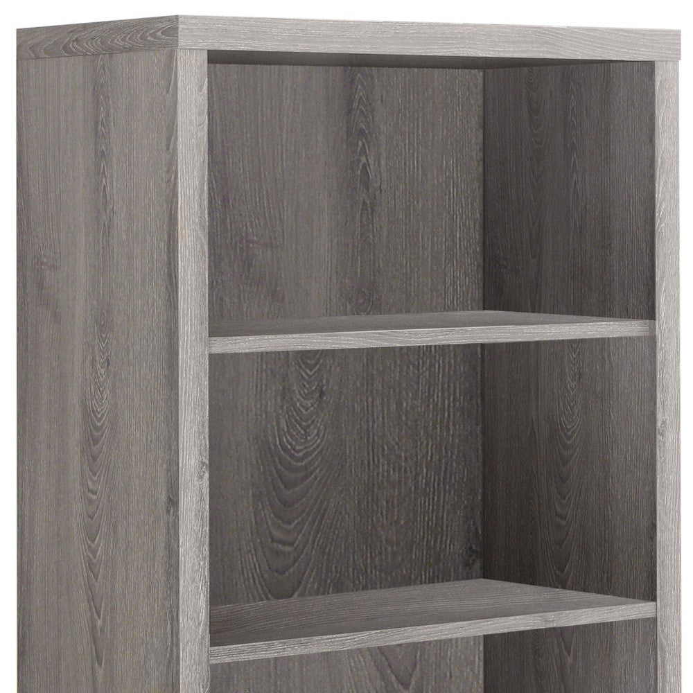 White Wood Adjustable Four Tier Bookcase-Bookcases-DECOROLALA