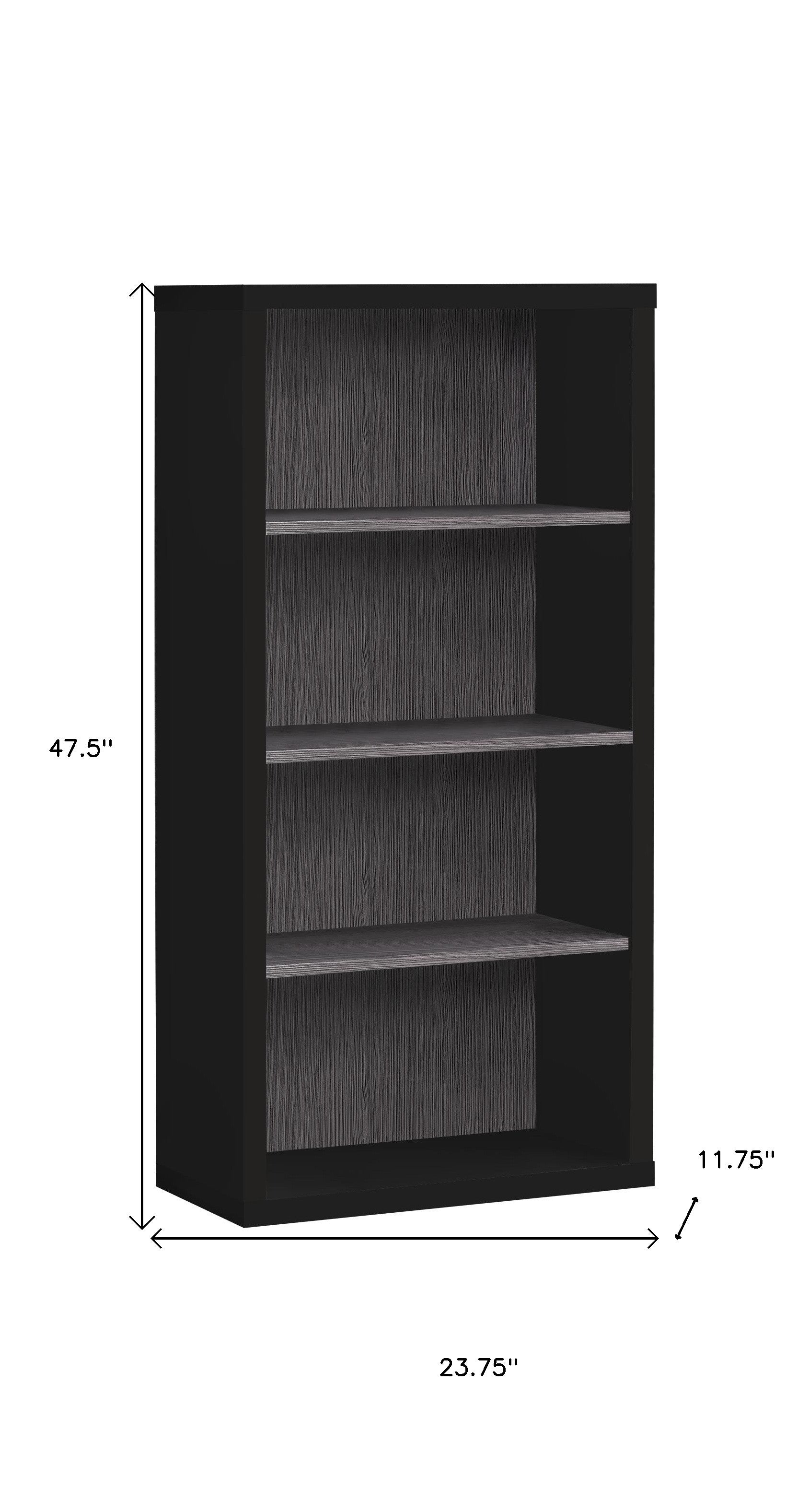 White Wood Adjustable Four Tier Bookcase-Bookcases-DECOROLALA