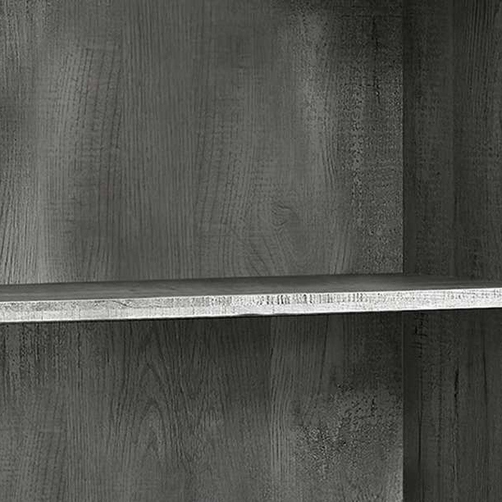 White Wood Adjustable Four Tier Bookcase-Bookcases-DECOROLALA