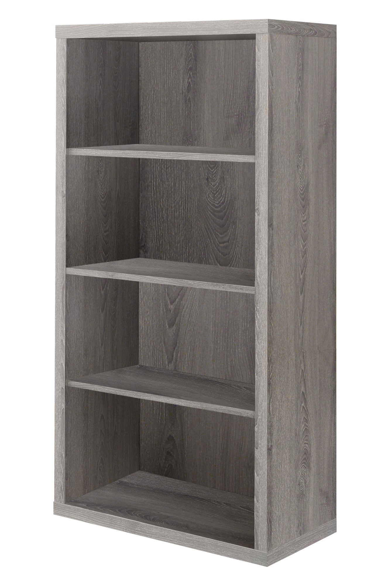 White Wood Adjustable Four Tier Bookcase-Bookcases-DECOROLALA