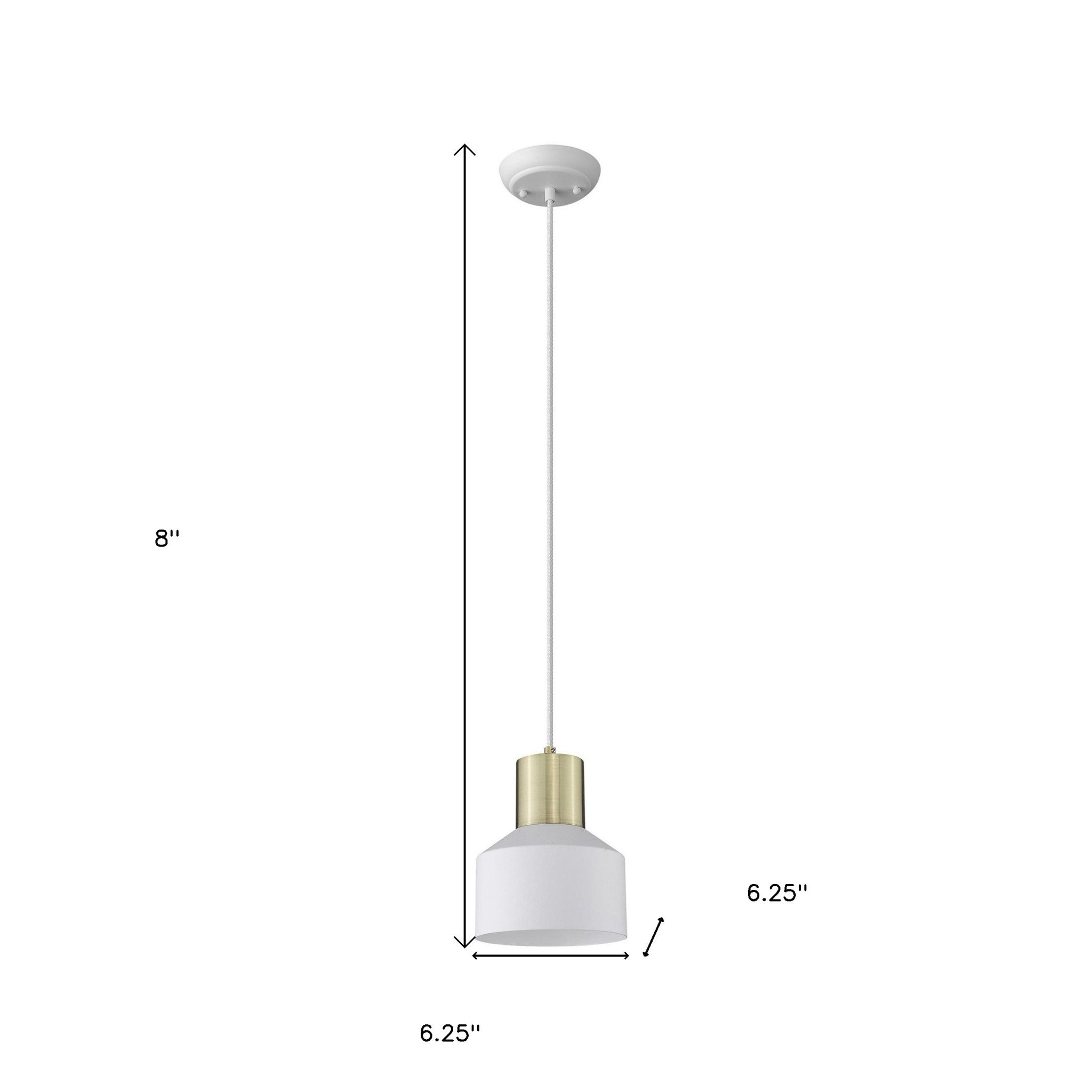 White and Gold Pendant Hanging Light-Pendants-Hanging Lights-DECOROLALA