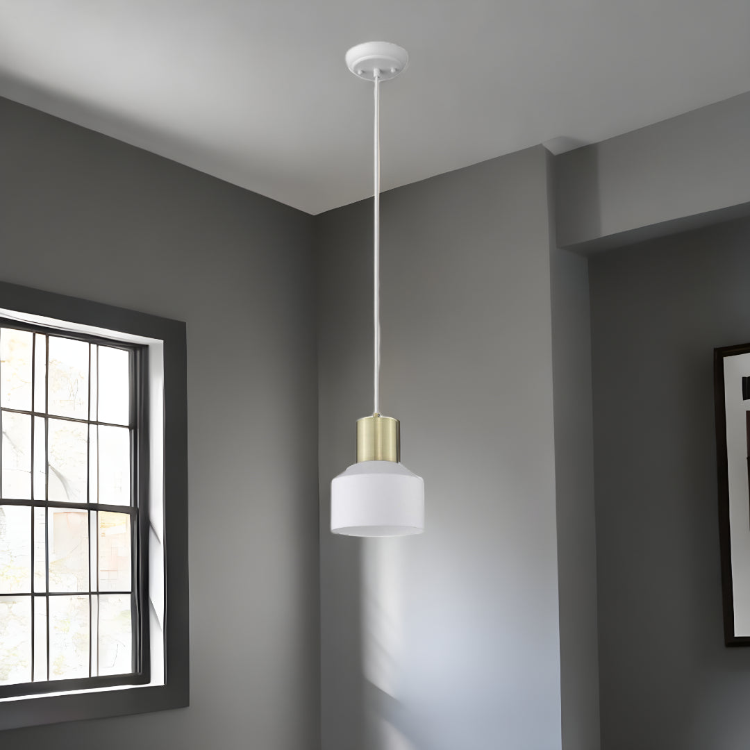 White and Gold Pendant Hanging Light-Pendants-Hanging Lights-DECOROLALA