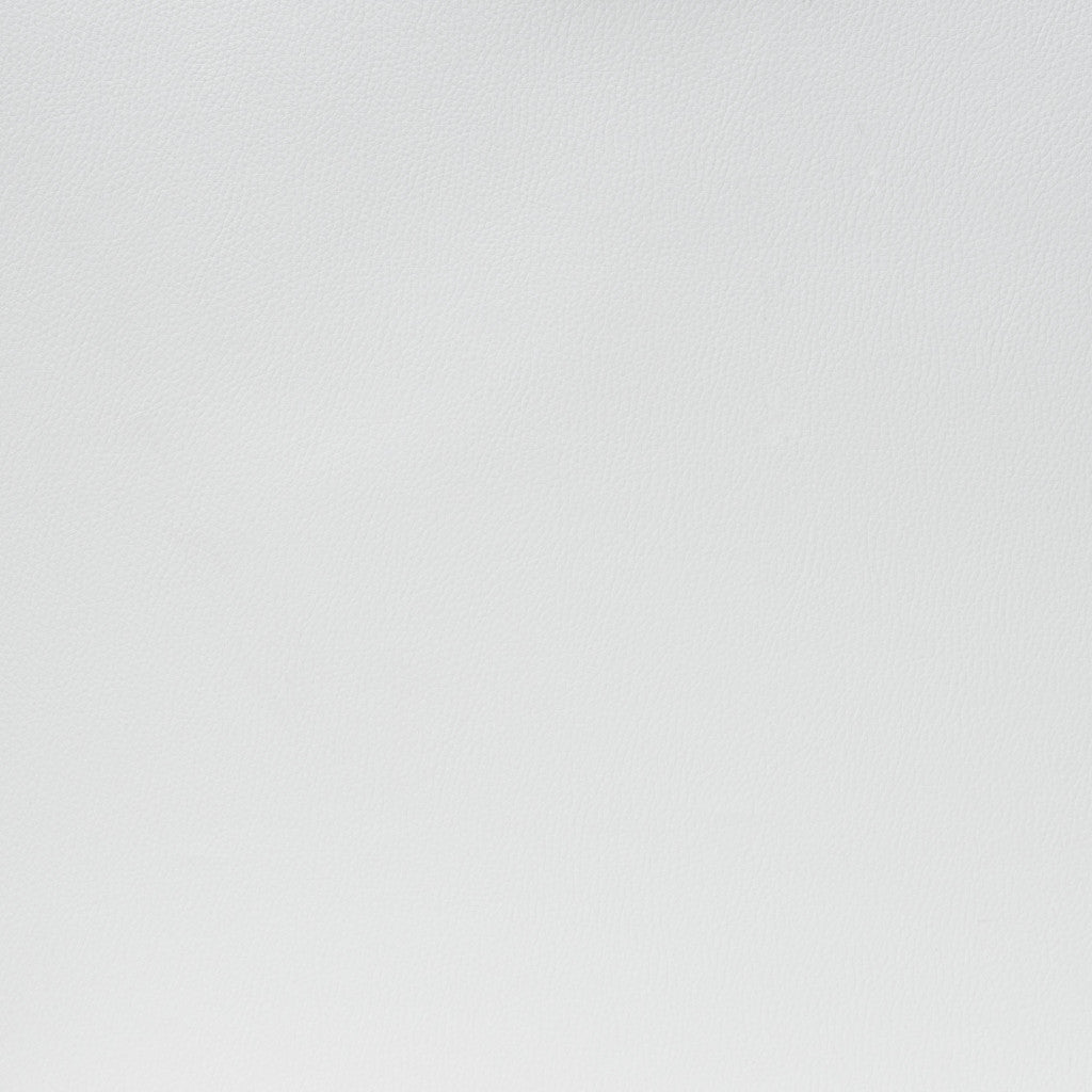 White and Silver Adjustable Swivel Faux Leather Rolling Conference Office Chair-Office Chairs-DECOROLALA