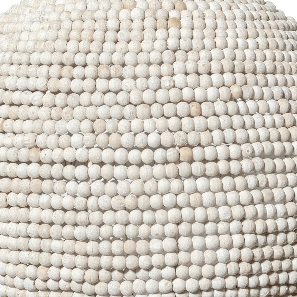 Whitewash Beaded Ball Hanging Light-Chandeliers-DECOROLALA
