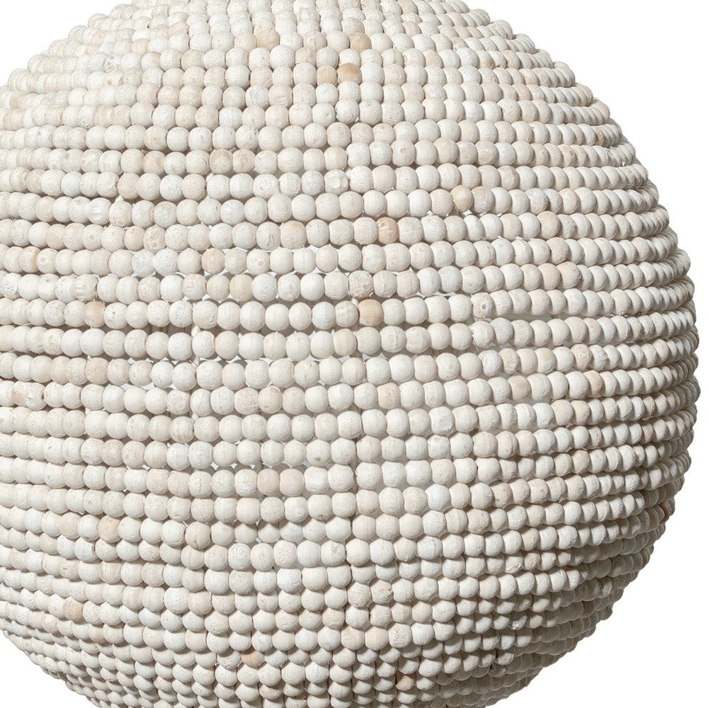 Whitewash Beaded Ball Hanging Light-Chandeliers-DECOROLALA
