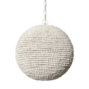Whitewash Beaded Ball Hanging Light-Chandeliers-DECOROLALA