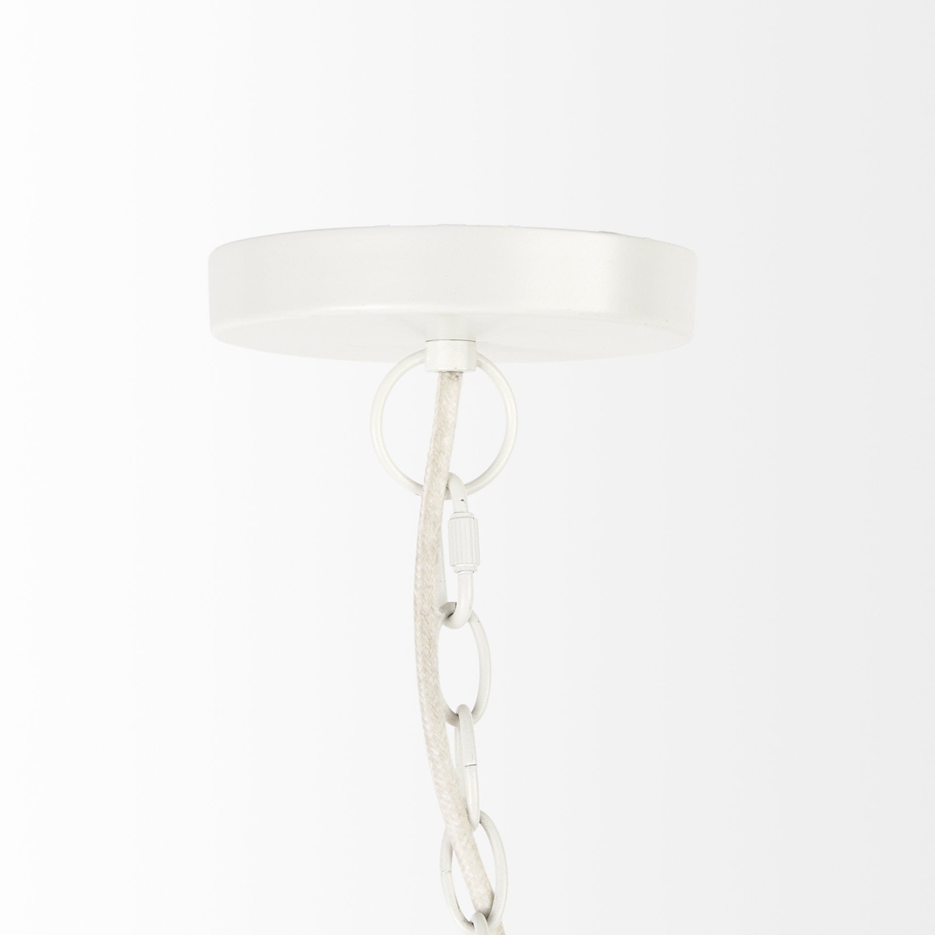 Whitewash Beaded Hanging Chandelier-Chandeliers-DECOROLALA
