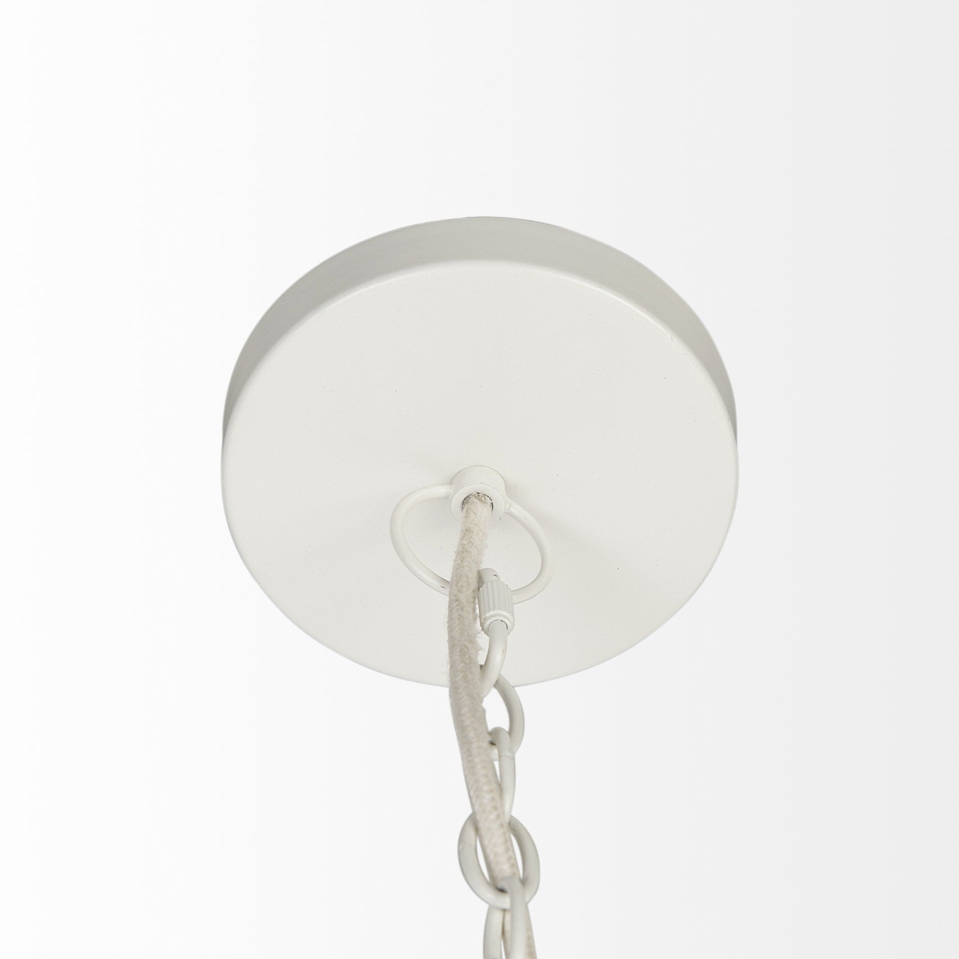Whitewash Beaded Hanging Chandelier-Chandeliers-DECOROLALA