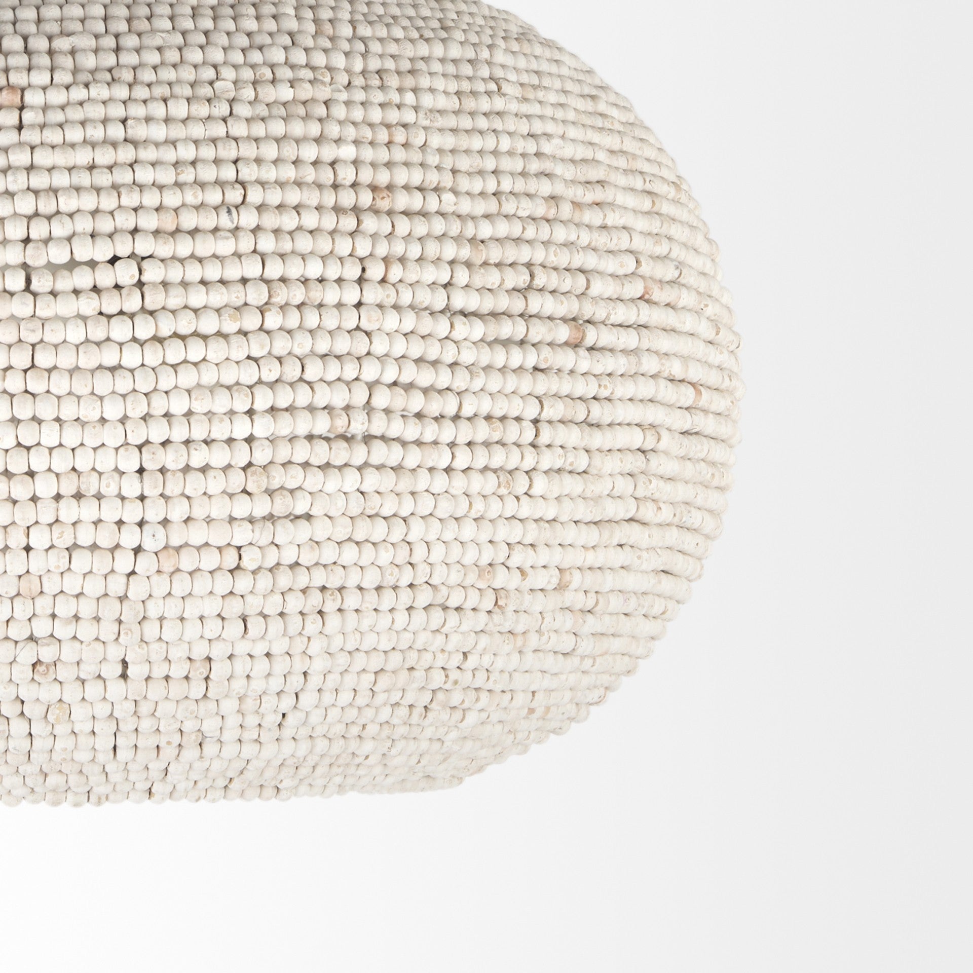 Whitewash Beaded Hanging Chandelier-Chandeliers-DECOROLALA