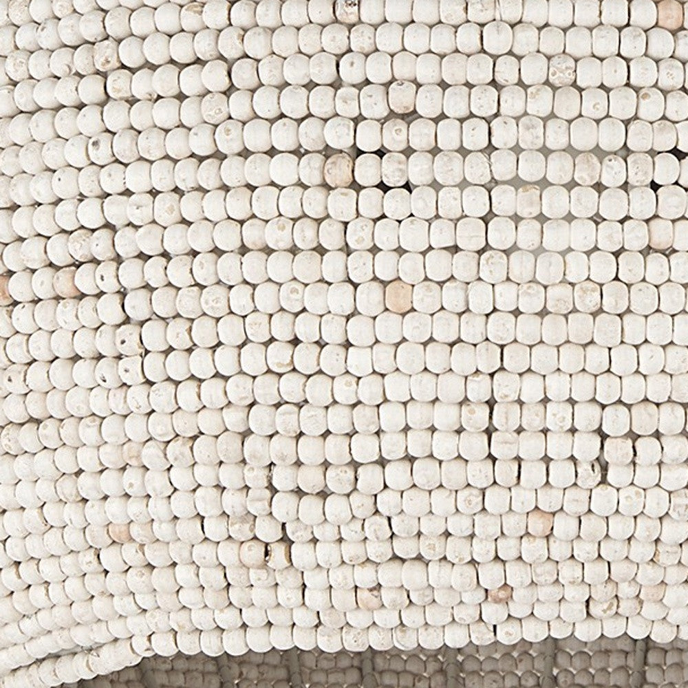 Whitewash Beaded Hanging Chandelier-Chandeliers-DECOROLALA