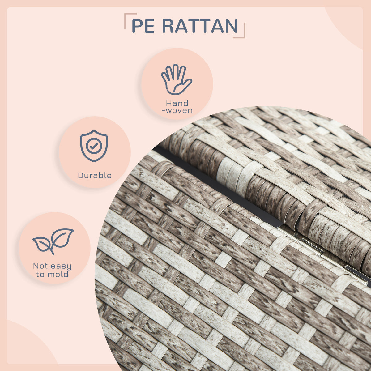 Wicker Pet House - Grey Rattan Elevated Dog Bed with Cushion-Dogs-DECOROLALA