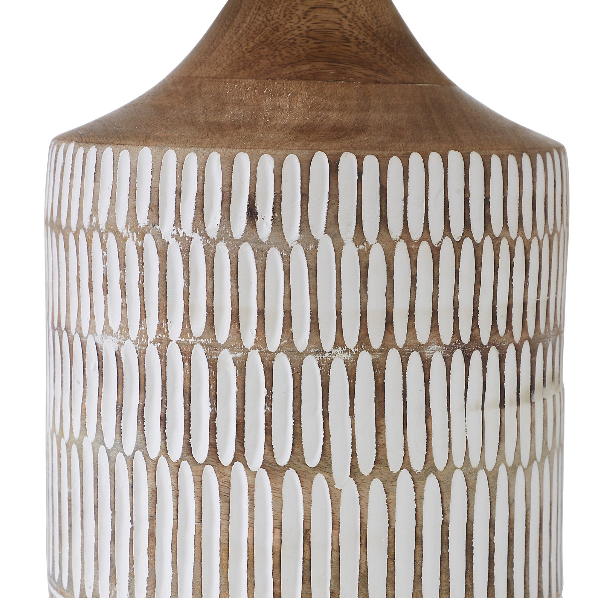 Wickes 24" Table Lamp, White, Mango Wood-Table Lamp-DECOROLALA