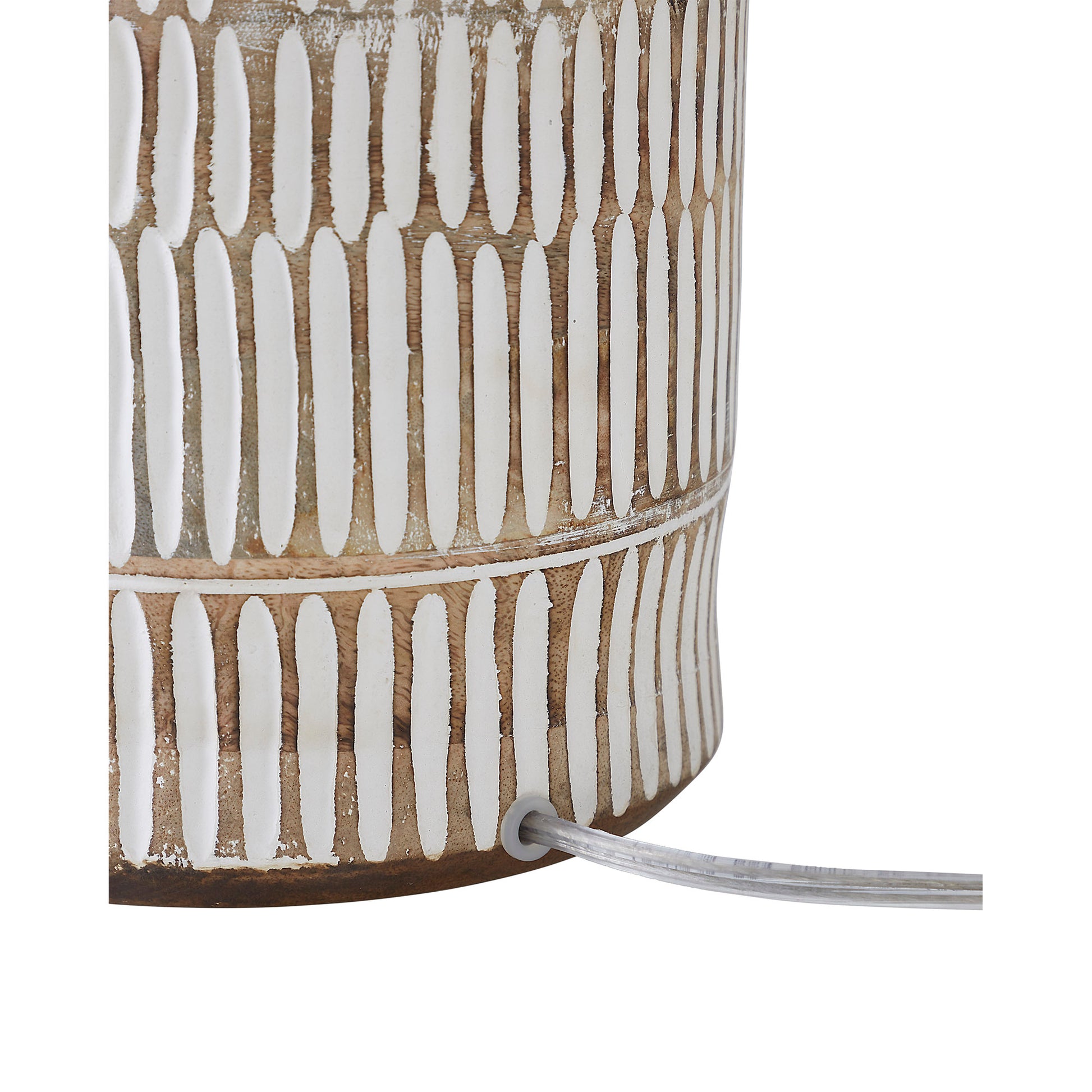 Wickes 24" Table Lamp, White, Mango Wood-Table Lamp-DECOROLALA