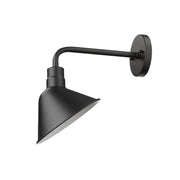 Wide Shade Matte Black LED Wall Light-Outdoor Lighting-DECOROLALA