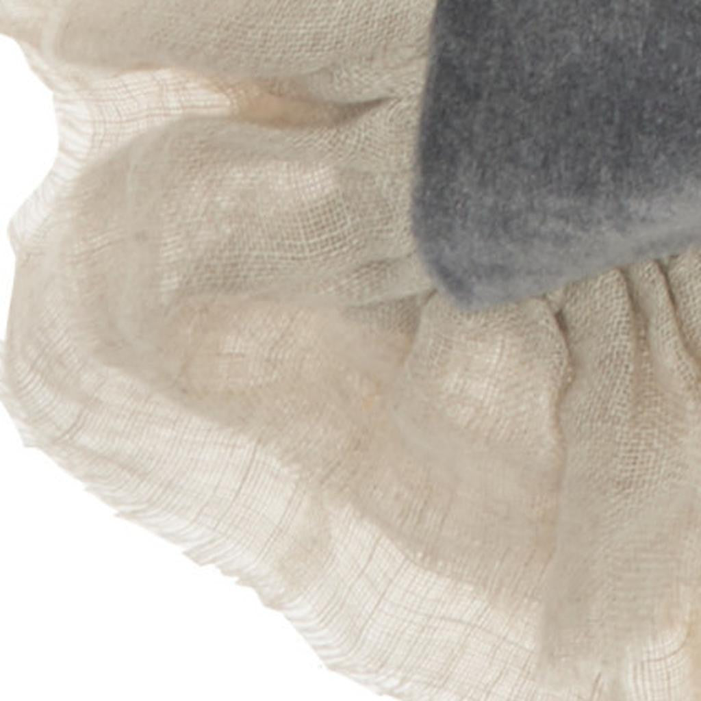 Wide Tasseled Marble Steel Blue Throw Pillow-Accent Throw Pillows-DECOROLALA