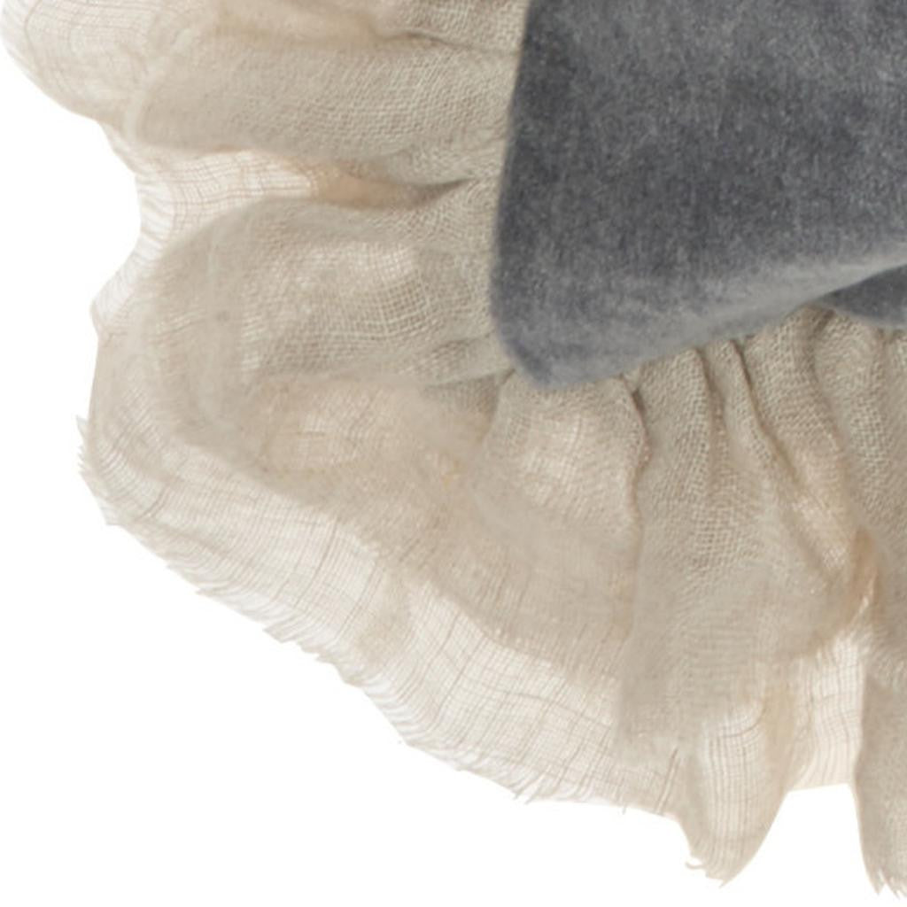 Wide Tasseled Marble Steel Blue Throw Pillow-Accent Throw Pillows-DECOROLALA