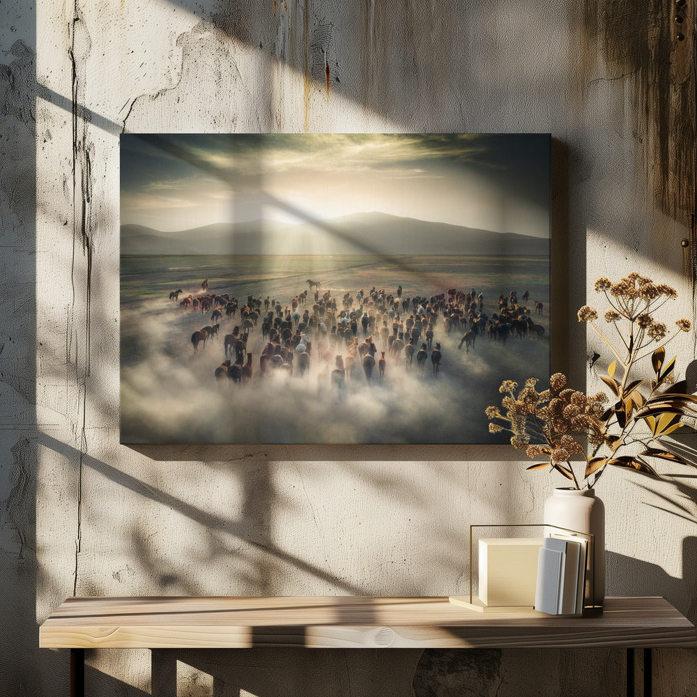 Wild Horses by Cuma Cevik Wall Art-canvas-DECOROLALA