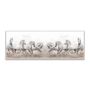 Wildlife Canvas-Arabian Horses White Sky-Wall Art-Wall Art-DECOROLALA