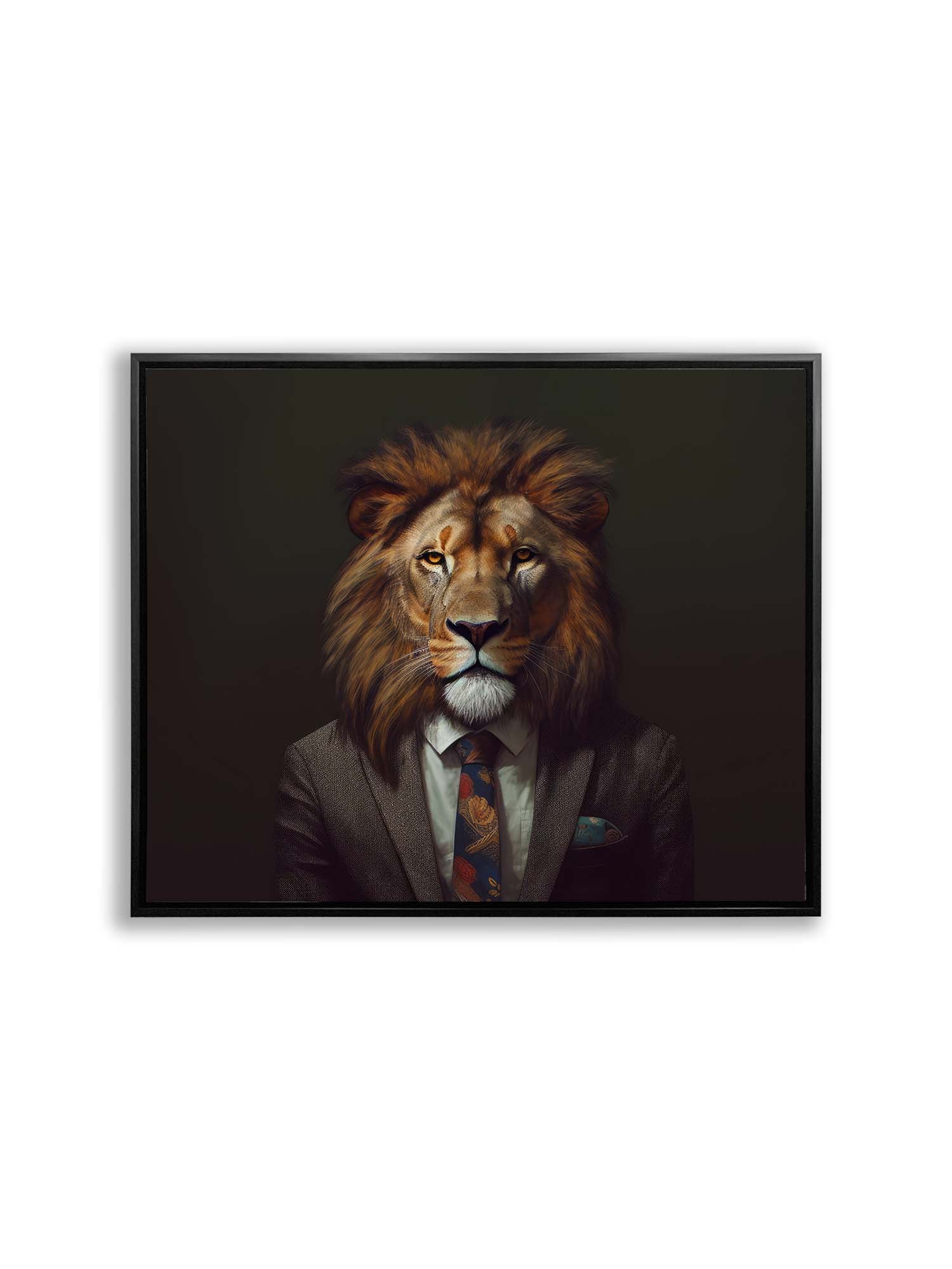 Wildlife Canvas Art - Boss Lion 48x36 Inches-Wall Art-DECOROLALA