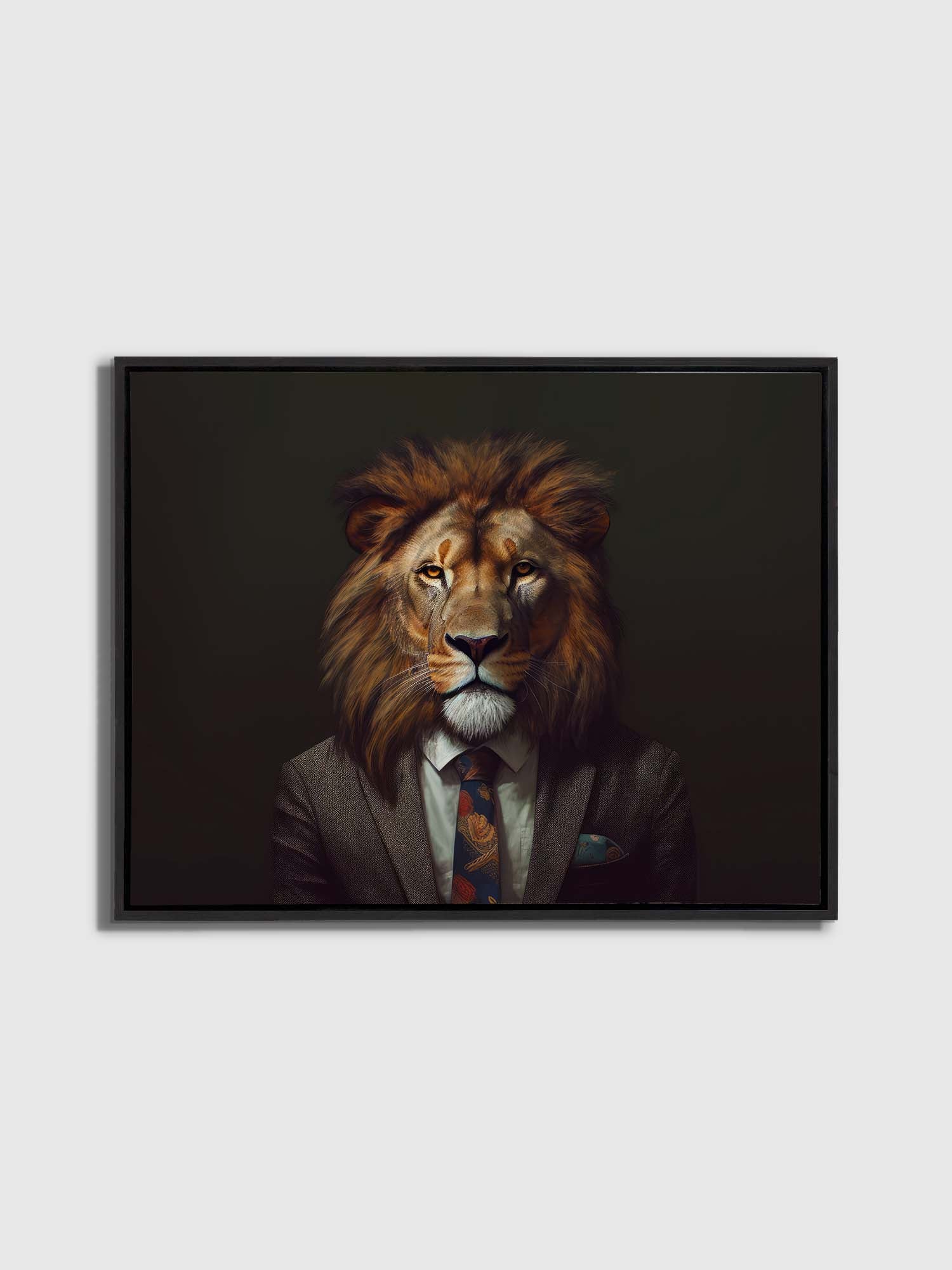 Wildlife Canvas Art - Boss Lion 48x36 Inches-Wall Art-DECOROLALA