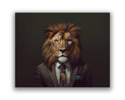 Wildlife Canvas Art - Boss Lion 48x36 Inches-Wall Art-DECOROLALA