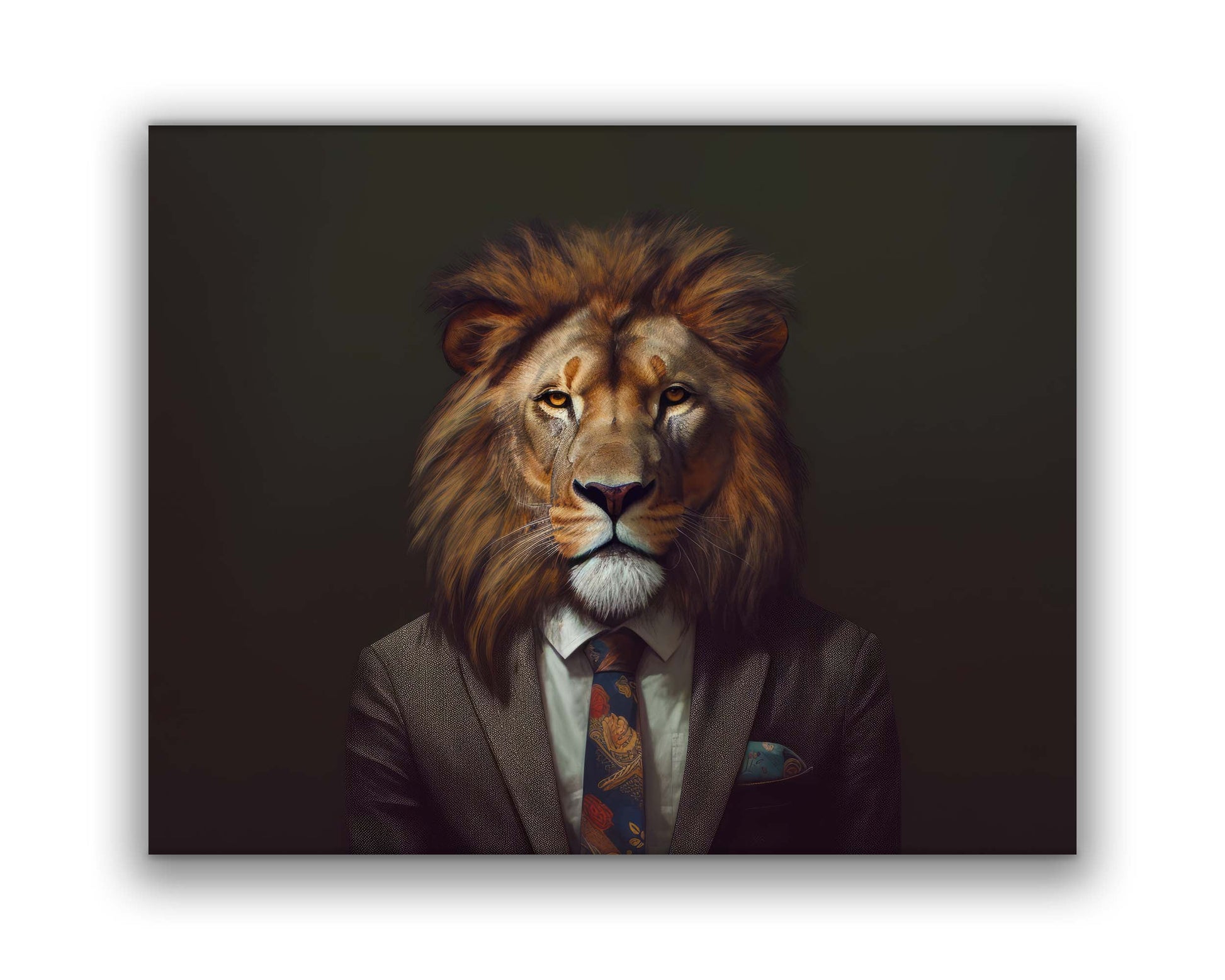 Wildlife Canvas Art - Boss Lion 48x36 Inches-Wall Art-DECOROLALA