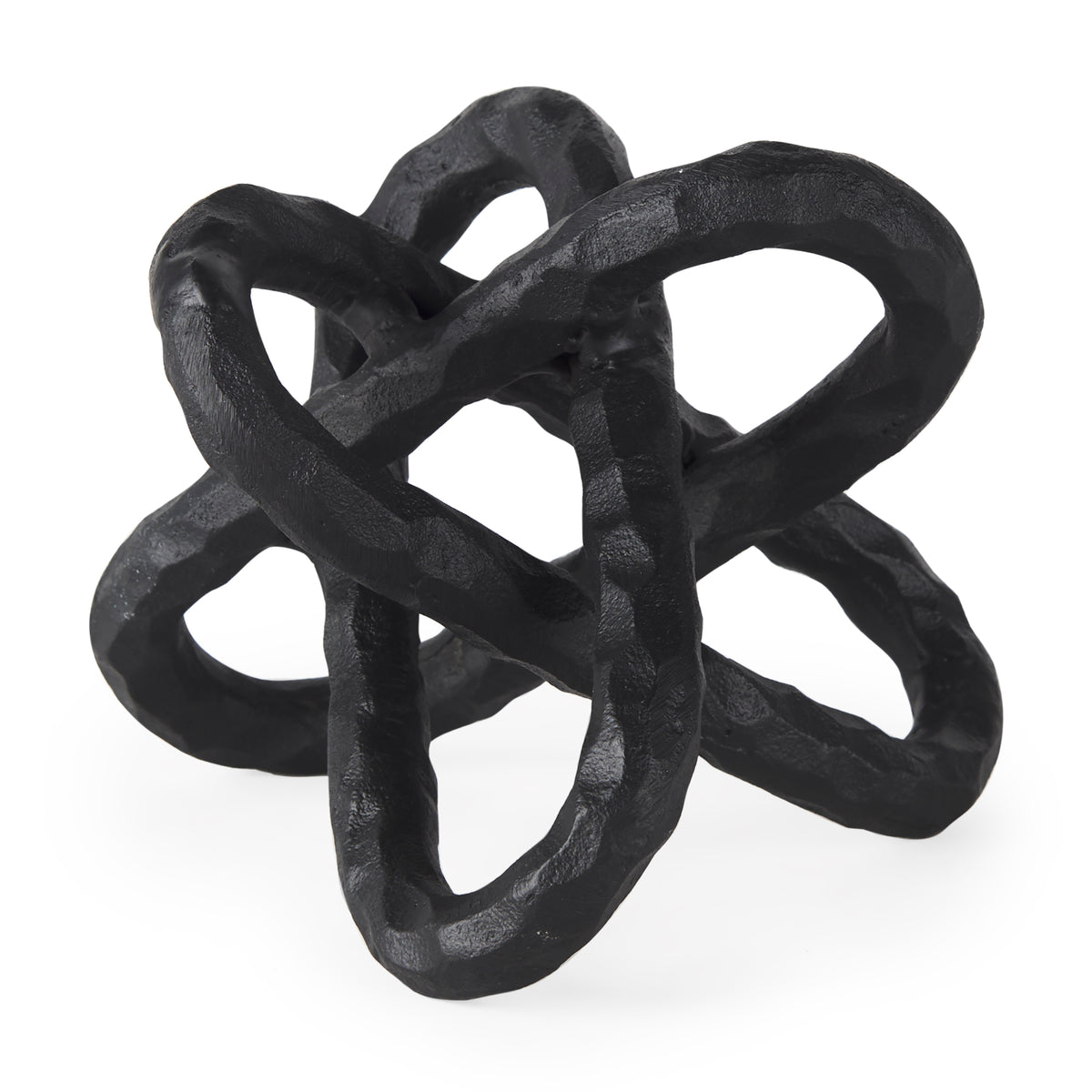 Wilhelm I (Small) 7L x 7W Black Metal Link Decor Object-Objects-DECOROLALA