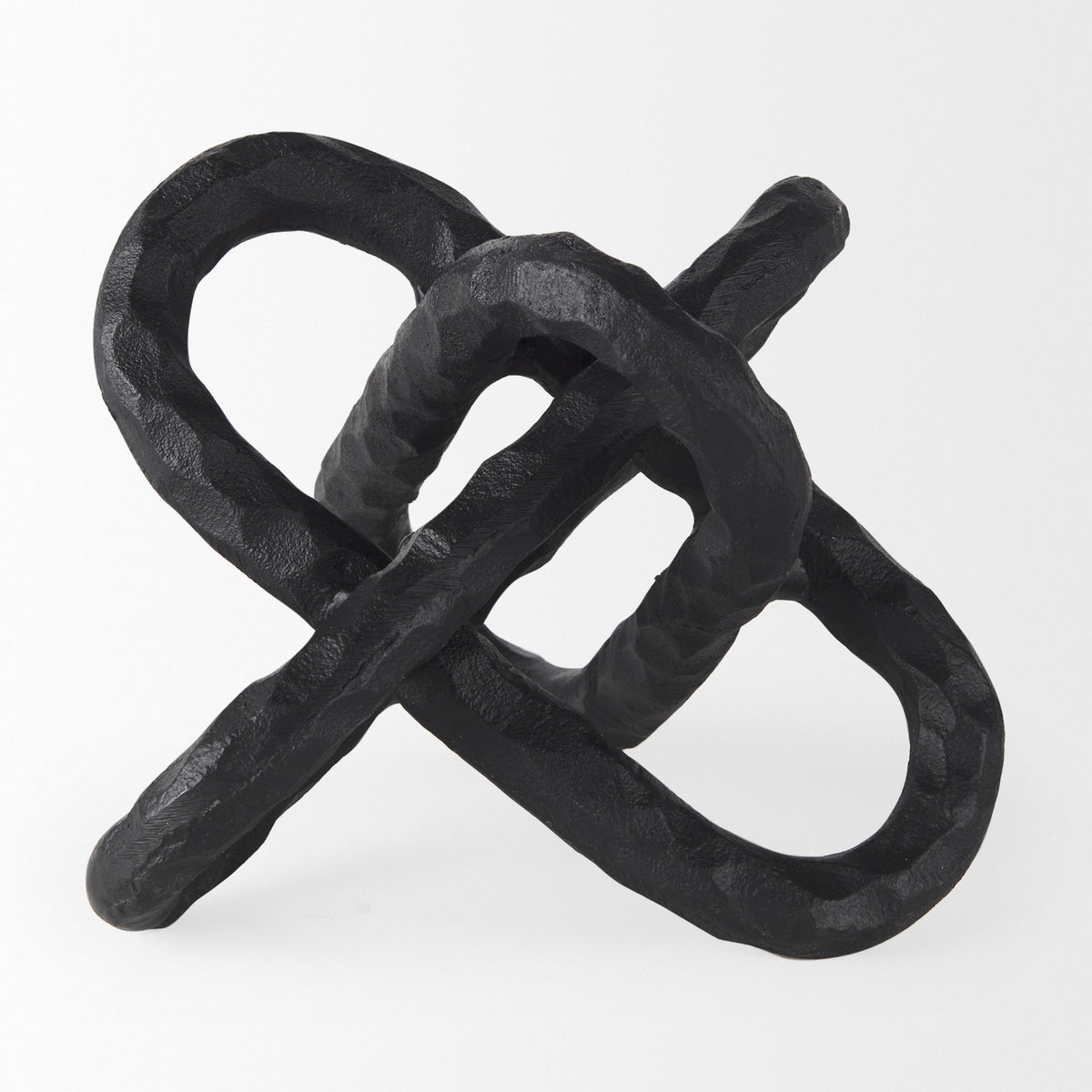 Wilhelm I (Small) 7L x 7W Black Metal Link Decor Object-Objects-DECOROLALA