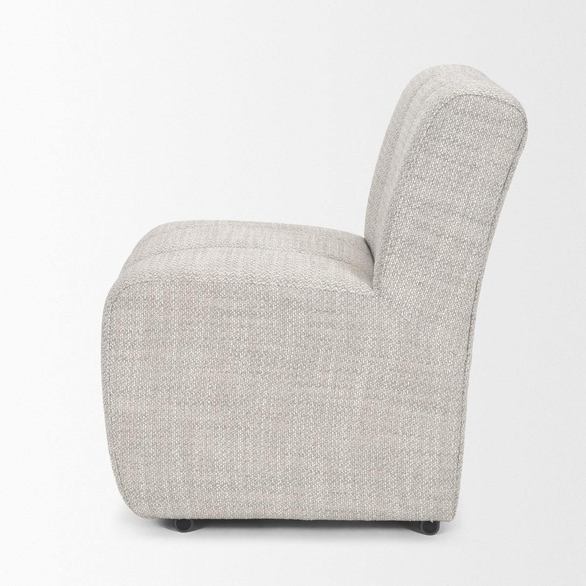 Wilkins Barrel Back Dining Arm Chair | Fabric w/ Wood-Dining Chairs-DECOROLALA