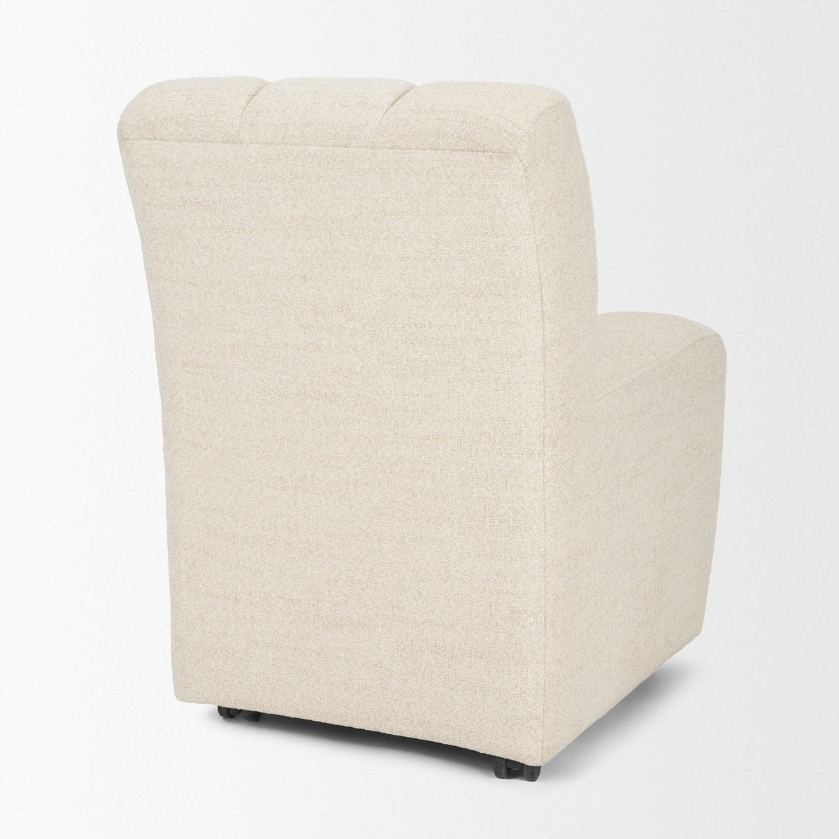 Wilkins Barrel Back Dining Arm Chair | Fabric w/ Wood-Dining Chairs-DECOROLALA
