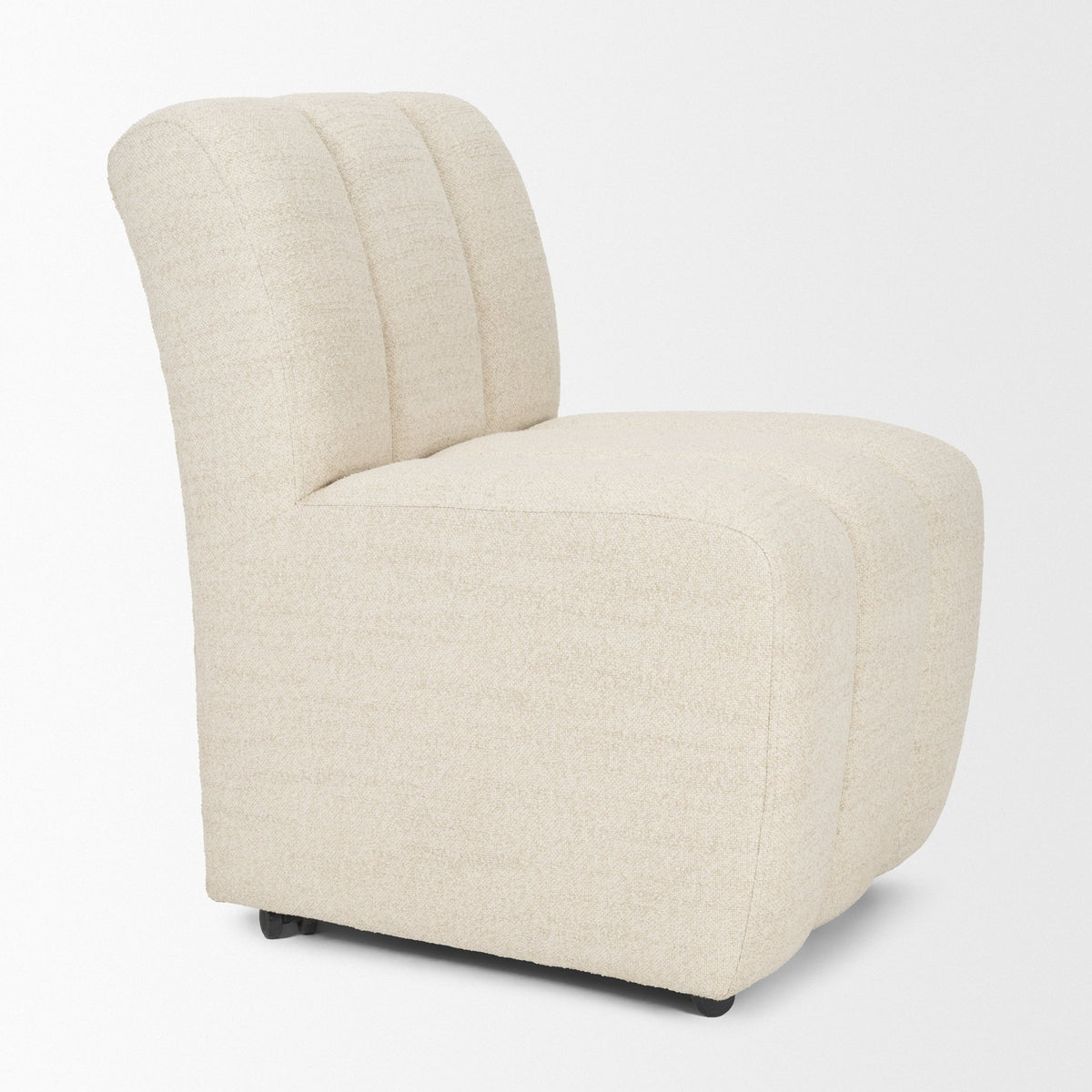 Wilkins Barrel Back Dining Arm Chair | Fabric w/ Wood-Dining Chairs-DECOROLALA