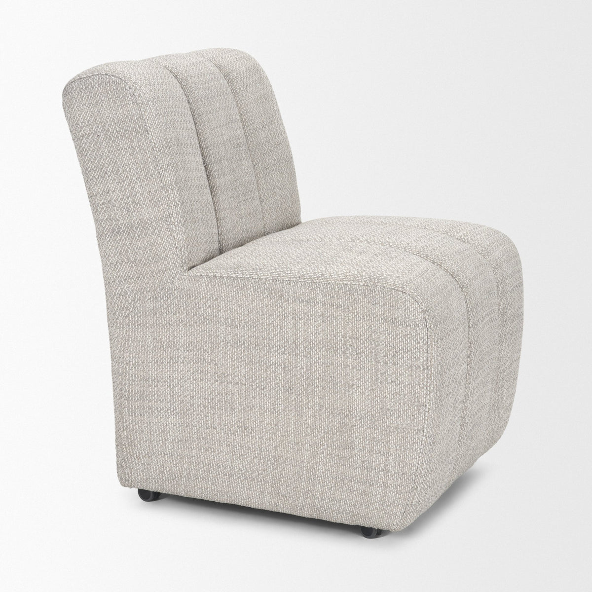 Wilkins Barrel Back Dining Arm Chair | Fabric w/ Wood-Dining Chairs-DECOROLALA