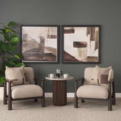 Fauteuil de détente d'appoint Willmar en tissu gris champignon