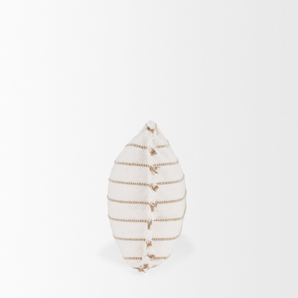 Willow 13x21 Lumbar Cream w/ Camel Stripes Decorative Pillow Cover-Decorative Pillows-DECOROLALA