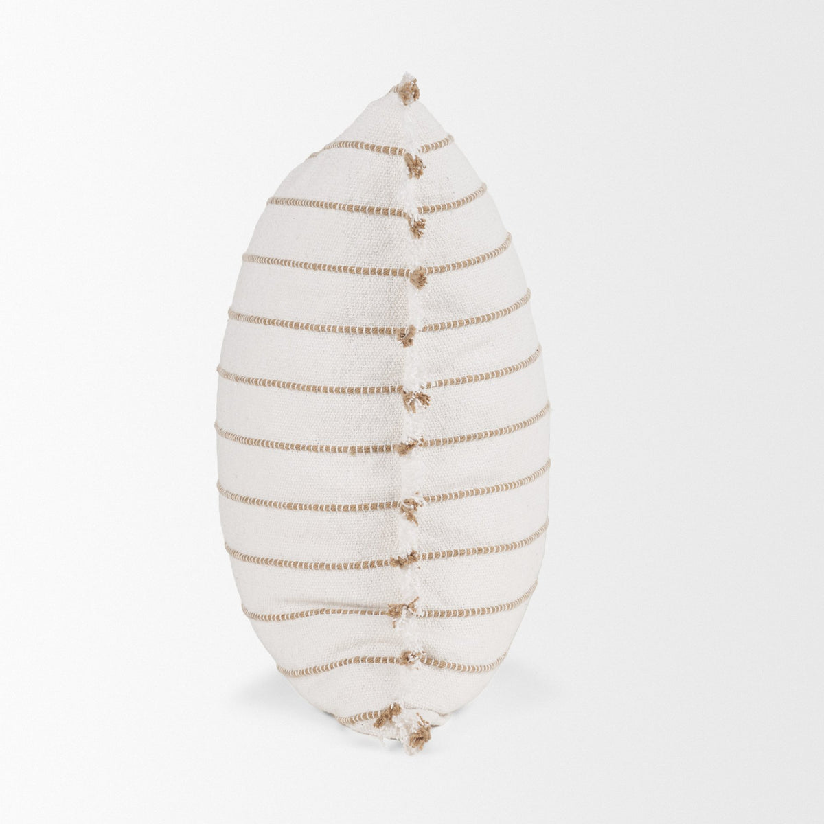 Willow 20x20 Square Cream w/ Camel Stripes Decorative Pillow Cover-Decorative Pillows-DECOROLALA