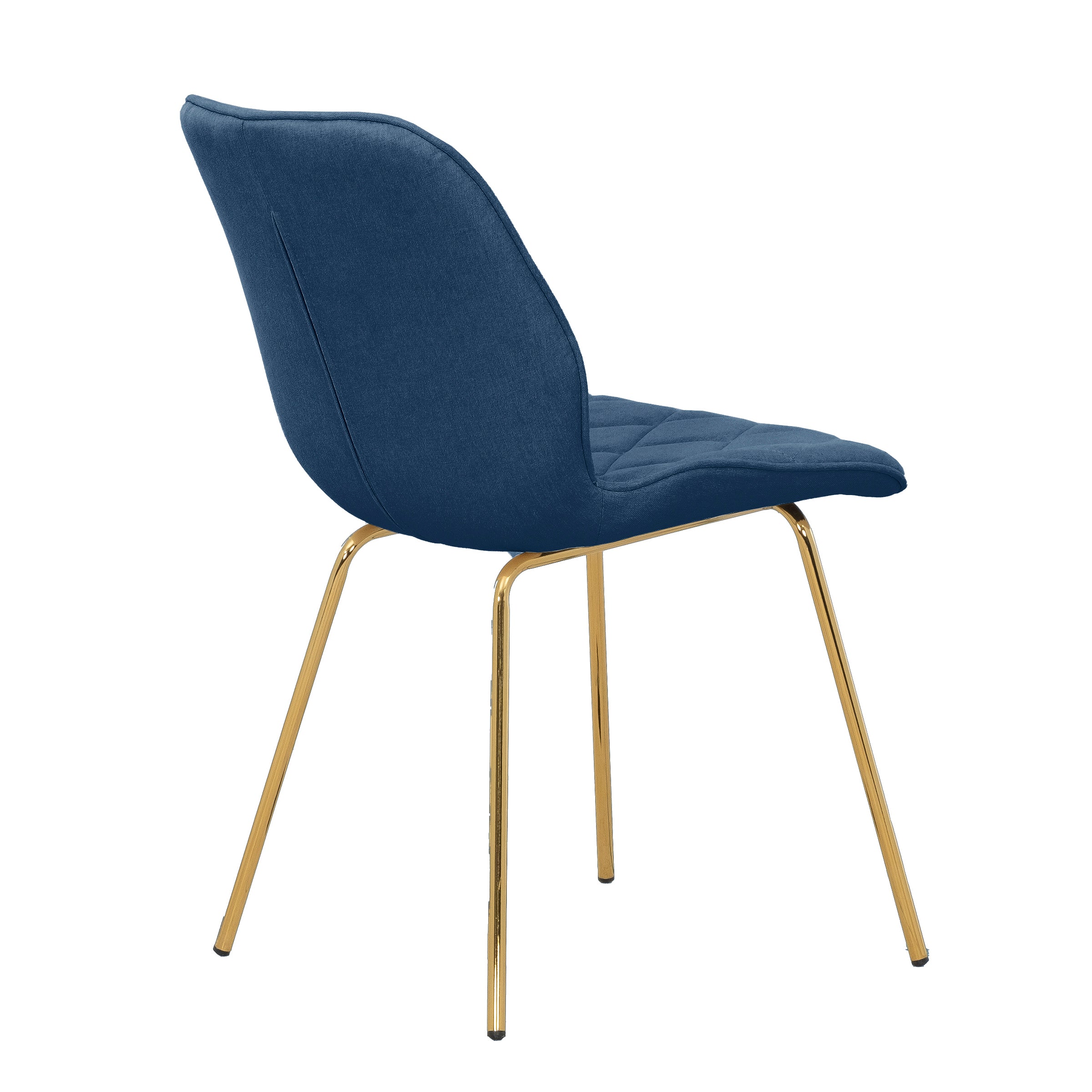 Willow Diamond-Tufted Slipper Chair, Black, Gold Legs-Dining Room-DECOROLALA