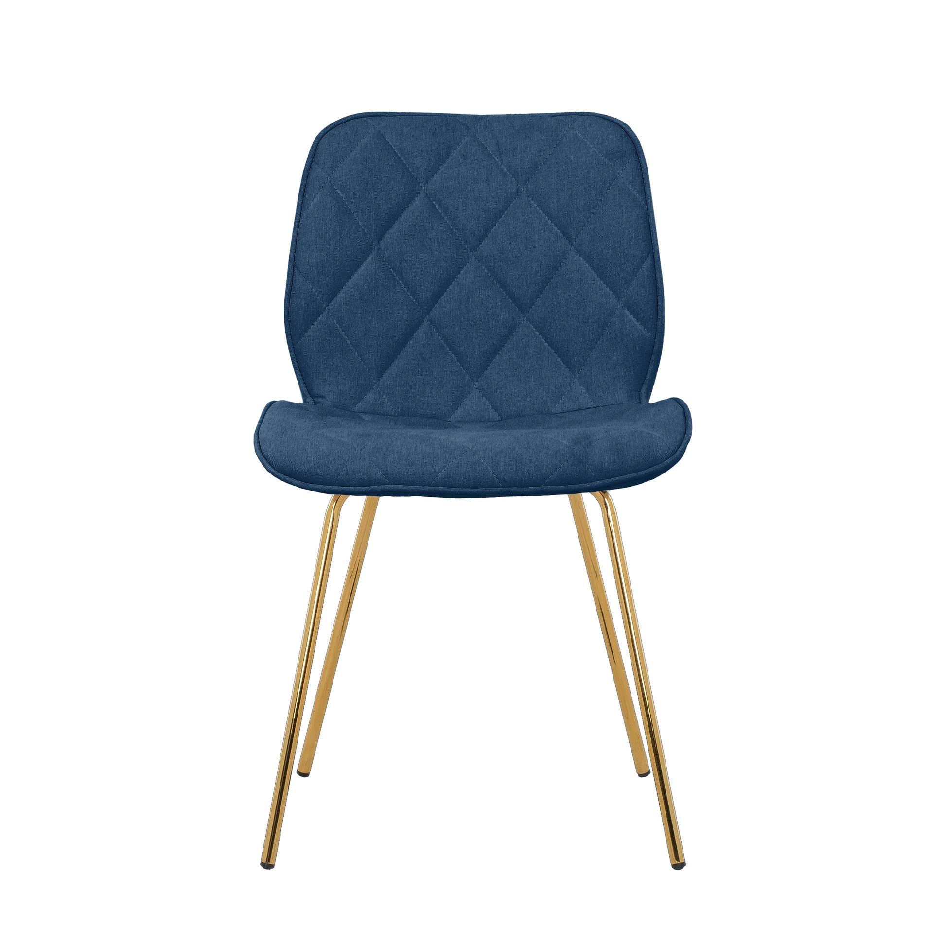 Willow Diamond-Tufted Slipper Chair, Black, Gold Legs-Dining Room-DECOROLALA